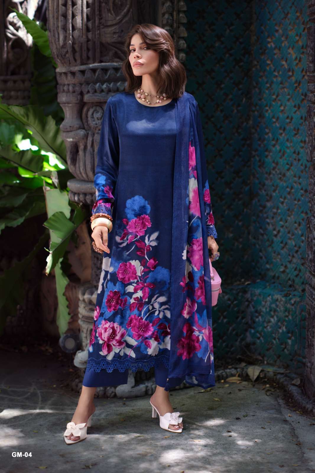 Varsha Garden Memoir Viscose Crape Dress Material - Amrah Wholesale