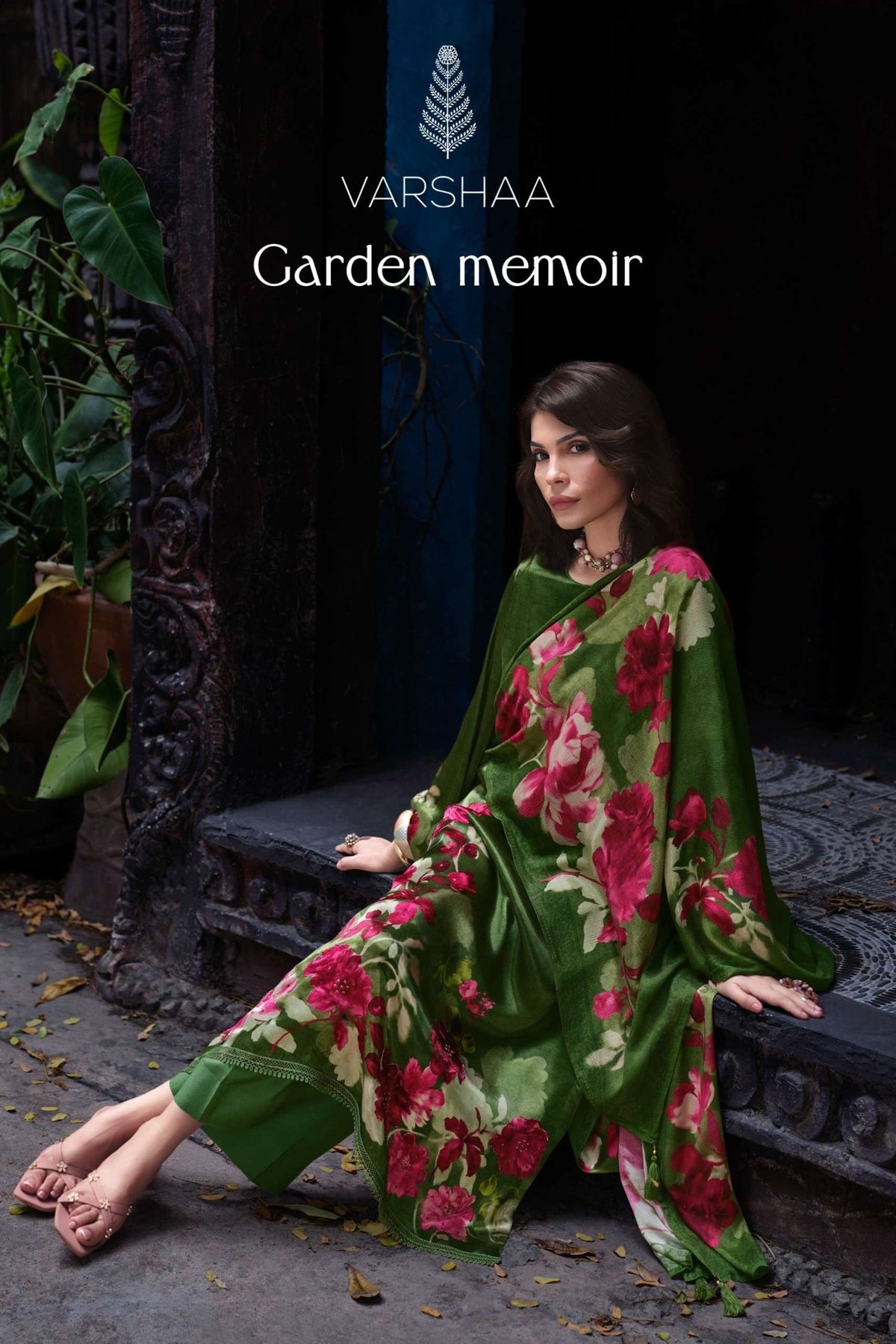 Varsha Garden Memoir Viscose Crape Dress Material - Amrah Wholesale