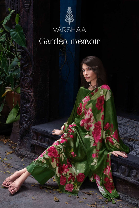 Varsha Garden Memoir Viscose Crape Dress Material - Amrah Wholesale