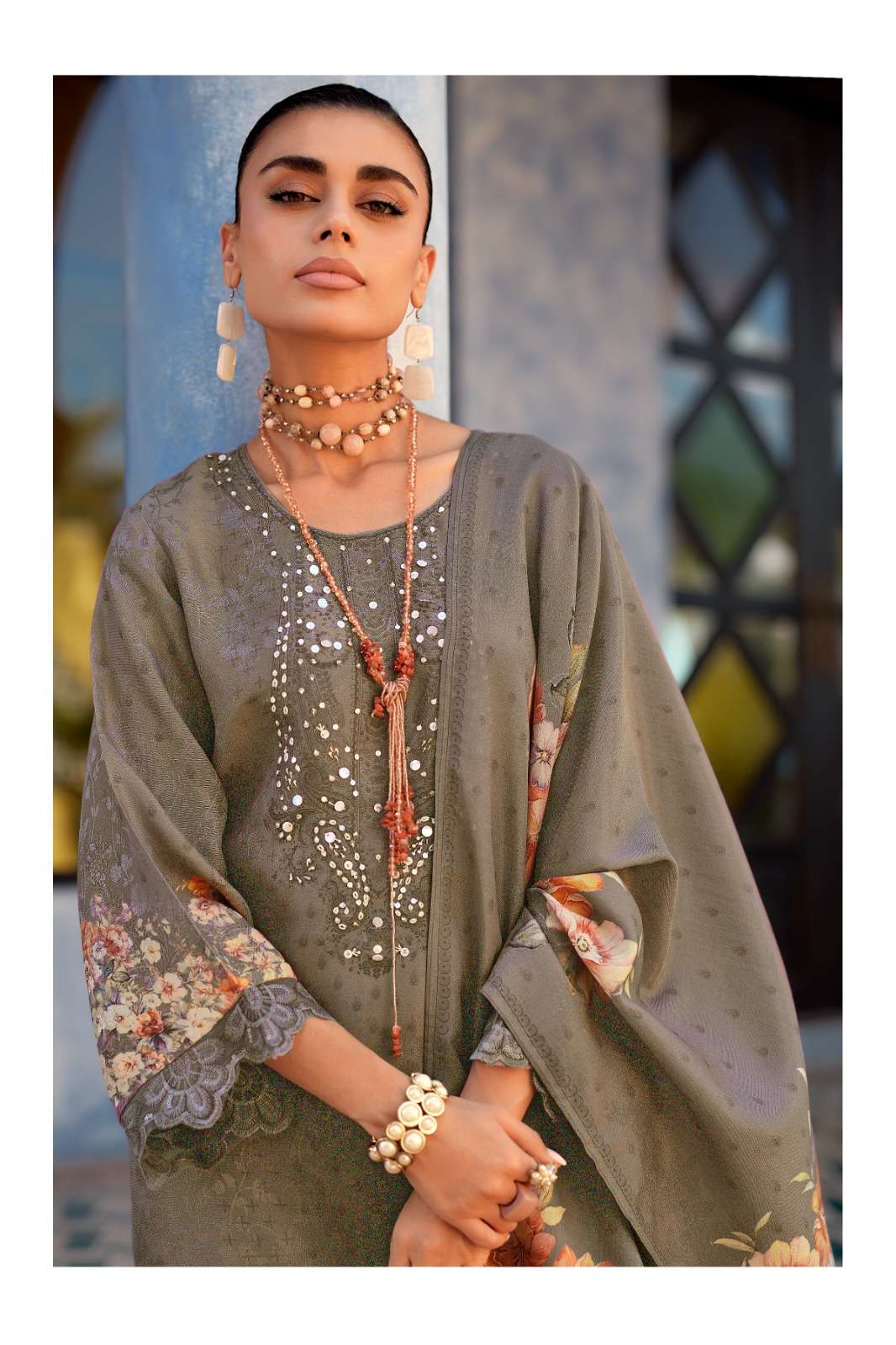 Varsha Golden Soul Shimmer Dress Material - Amrah Wholesale
