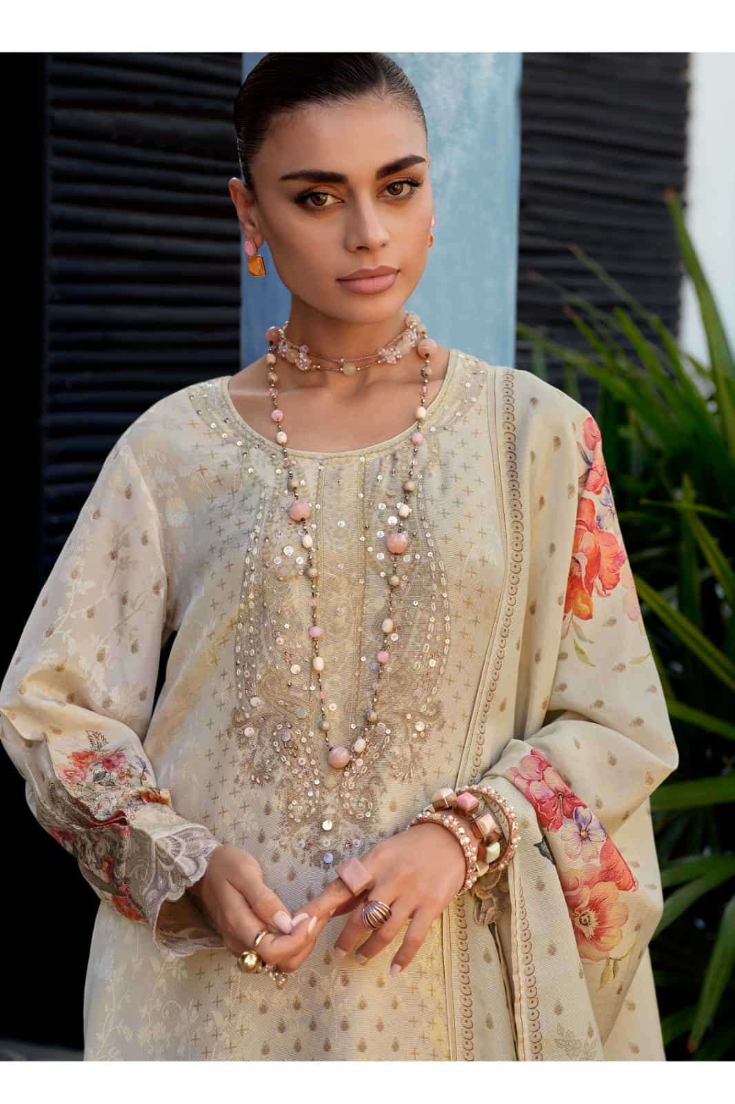 Varsha Golden Soul Shimmer Dress Material - Amrah Wholesale