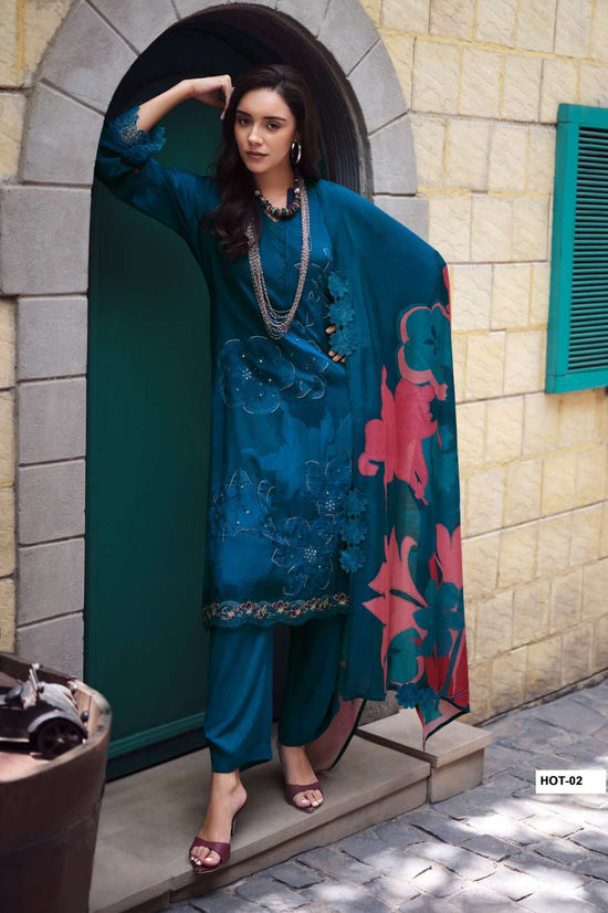 Varsha Fashion House Of Tulips Premium Muslin Dress Material