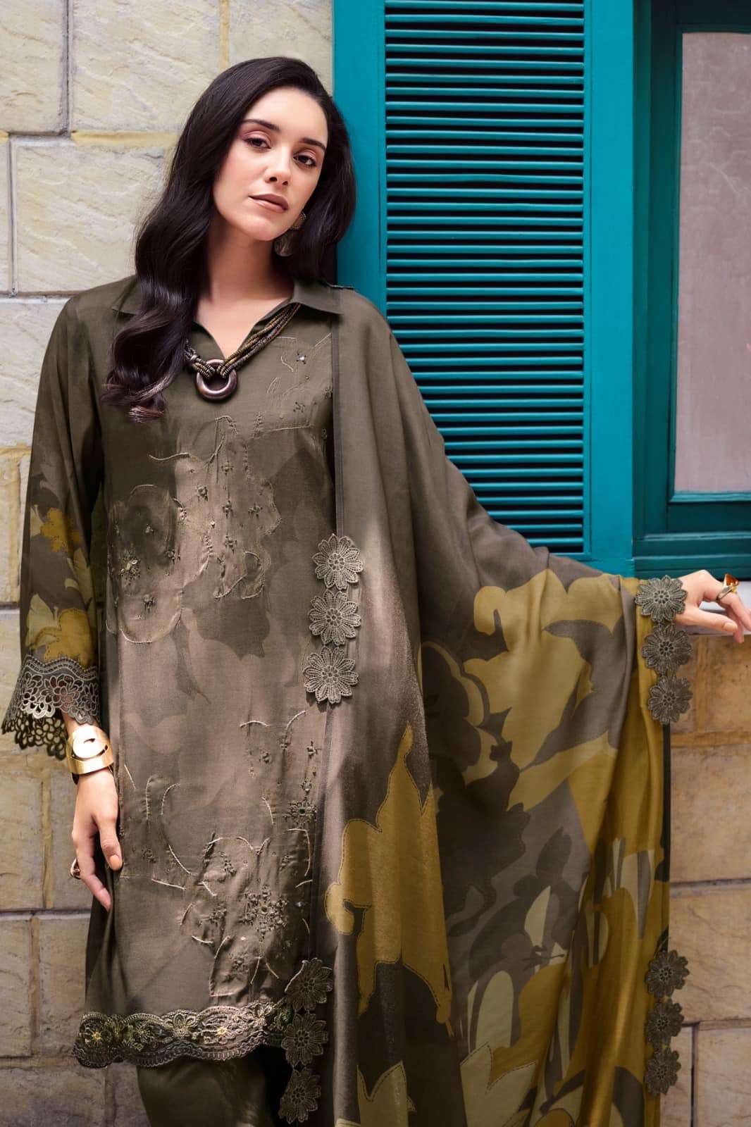 Varsha Fashion House Of Tulips Premium Muslin Dress Material