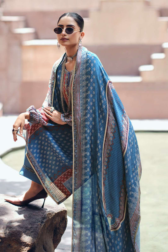 Varsha Fashion Indigo Vault Viscose Muslin Dress Material