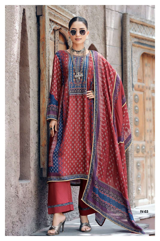 Varsha Fashion Indigo Vault Viscose Muslin Dress Material