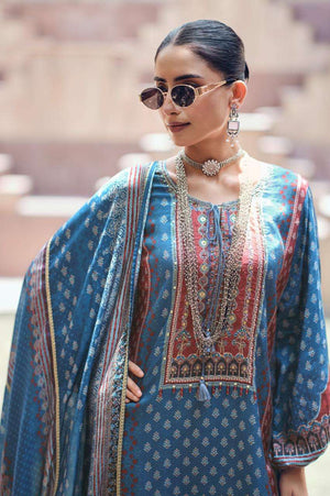 Varsha Fashion Indigo Vault Viscose Pashmina Winter Dress Material