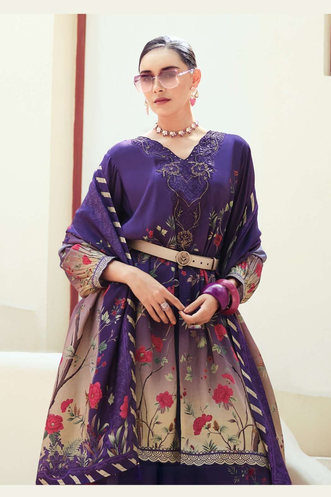 Varsha Fashion Jardin Dior Viscose Muslin Dress Material