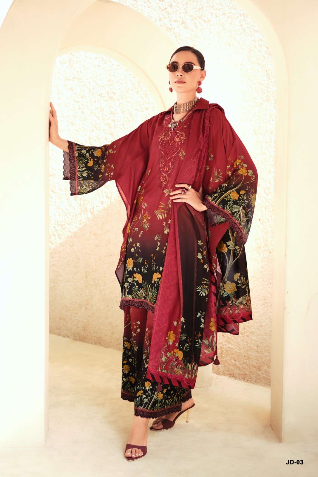 Varsha Fashion Jardin Dior Viscose Muslin Dress Material