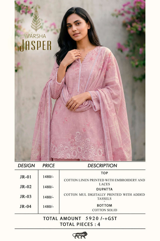 Varsha Fashion Jasper Cotton Linen Dress Material