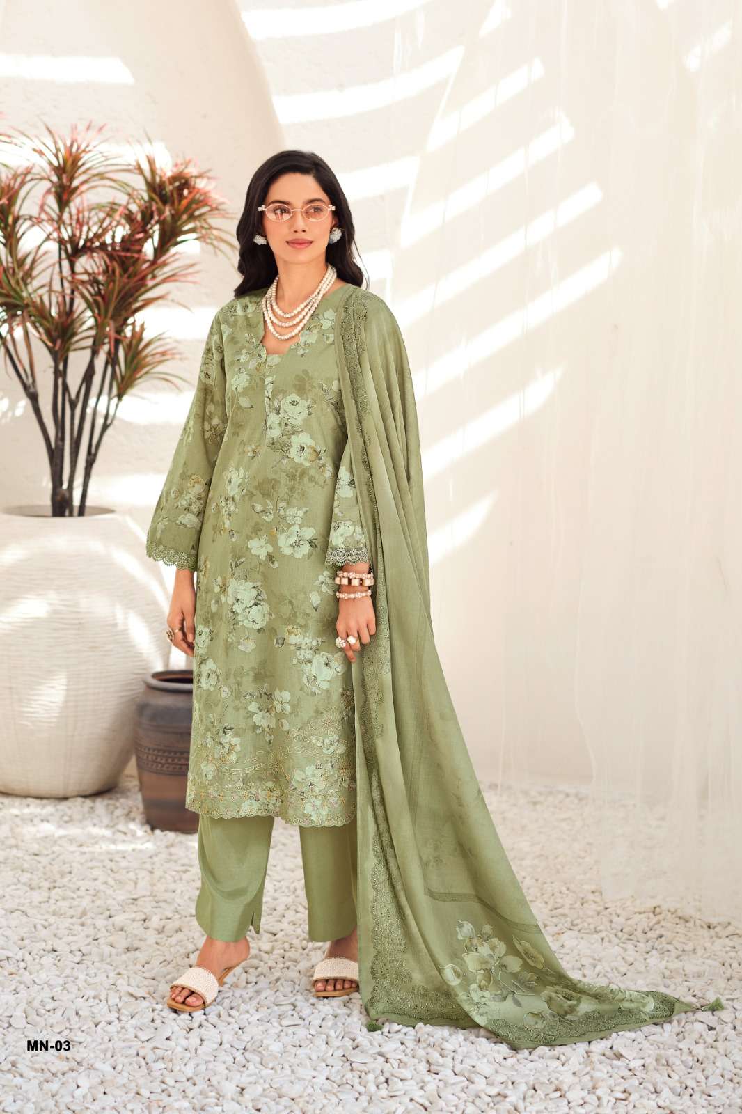 Varsha Fashion Mid Night Cotton Linen Dress Material