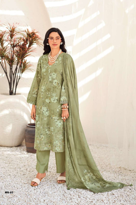 Varsha Fashion Mid Night Cotton Linen Dress Material