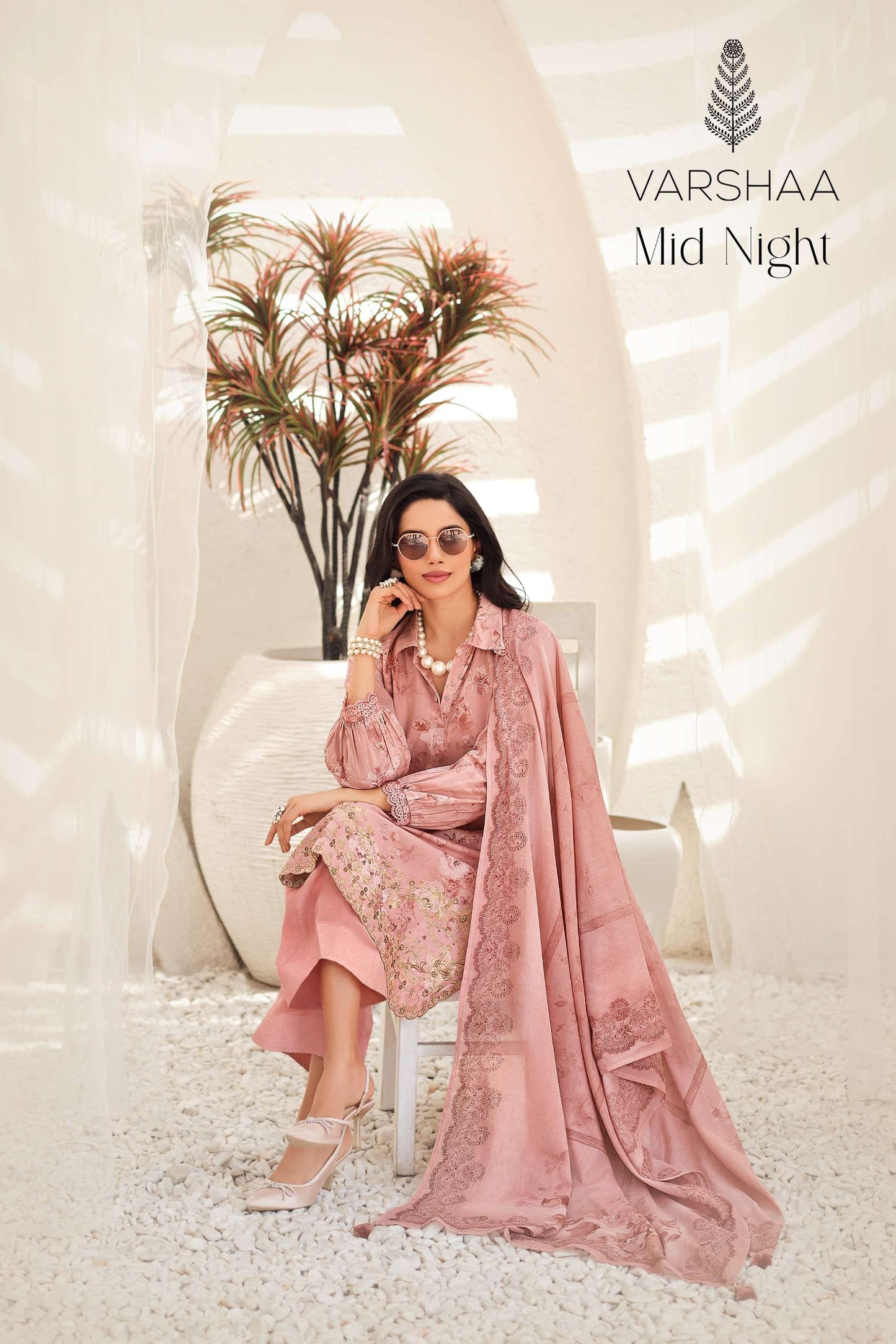 Varsha Fashion Mid Night Cotton Linen Dress Material