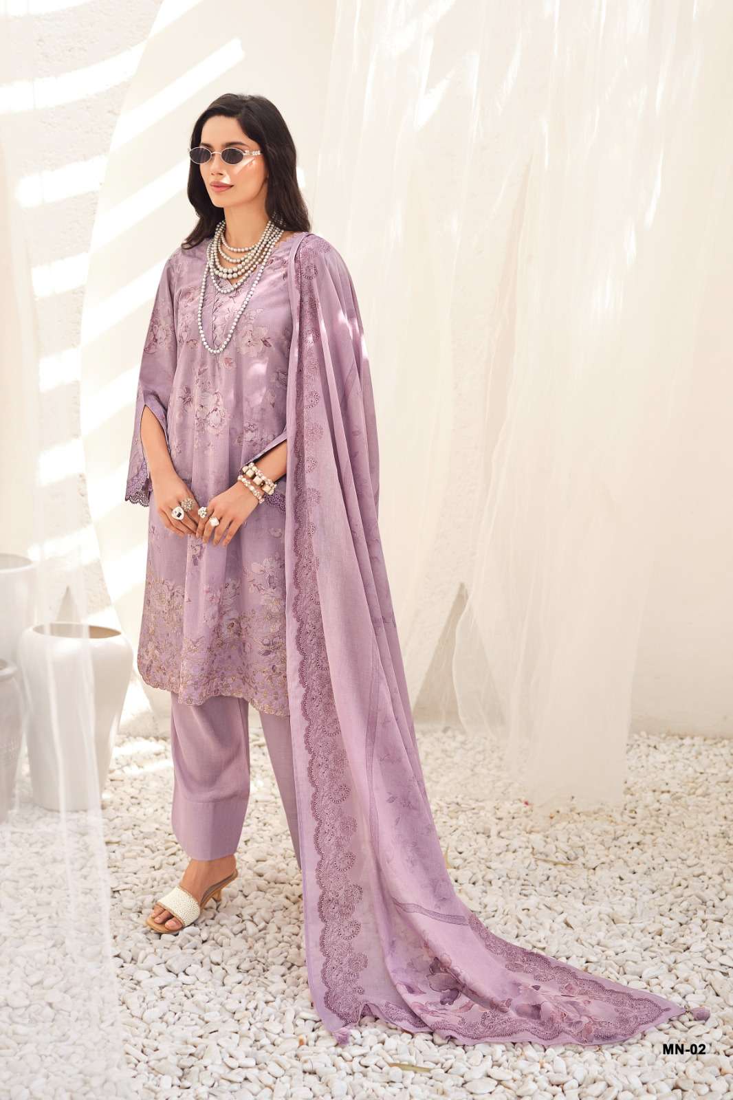 Varsha Fashion Mid Night Cotton Linen Dress Material