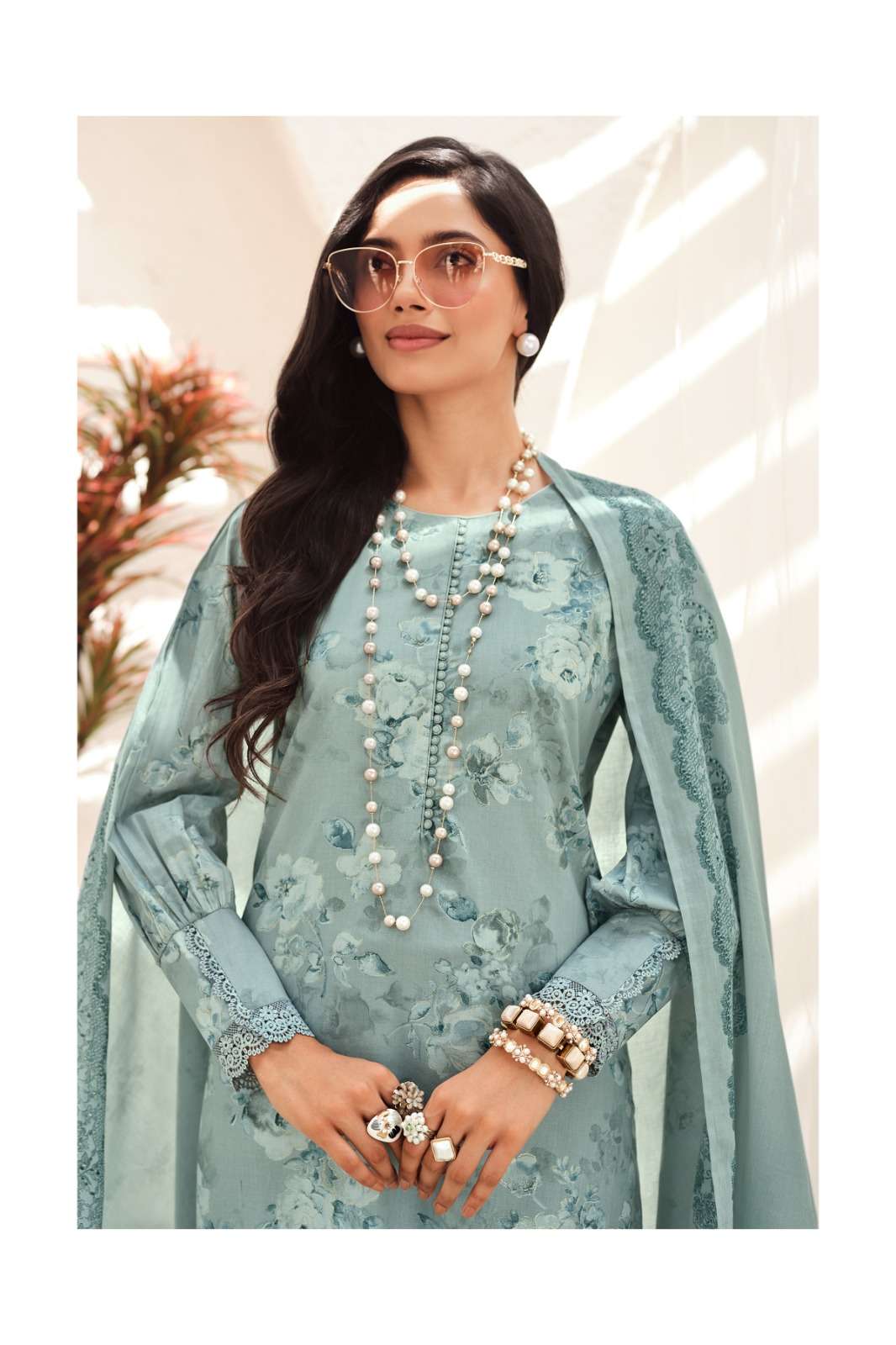 Varsha Fashion Mid Night Cotton Linen Dress Material