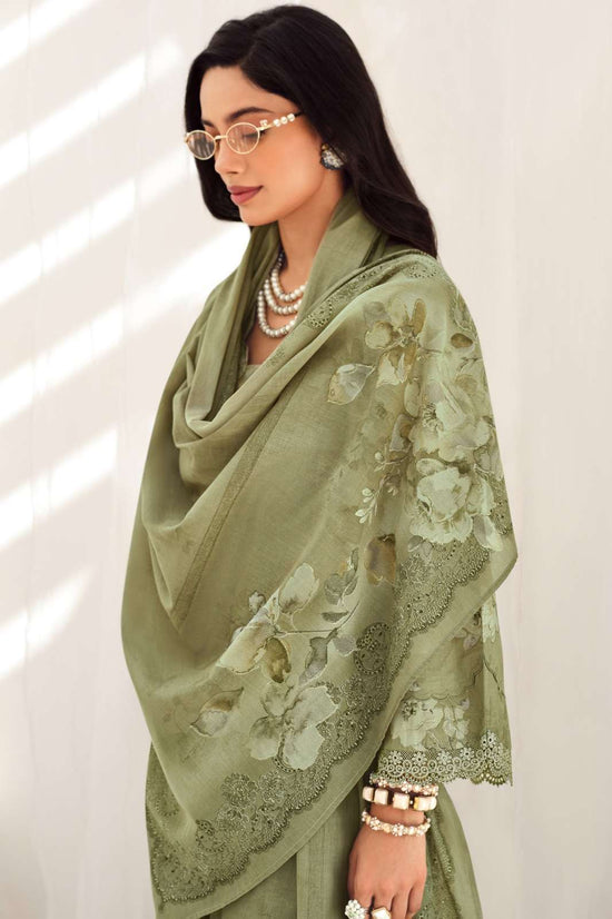 Varsha Fashion Mid Night Cotton Linen Dress Material