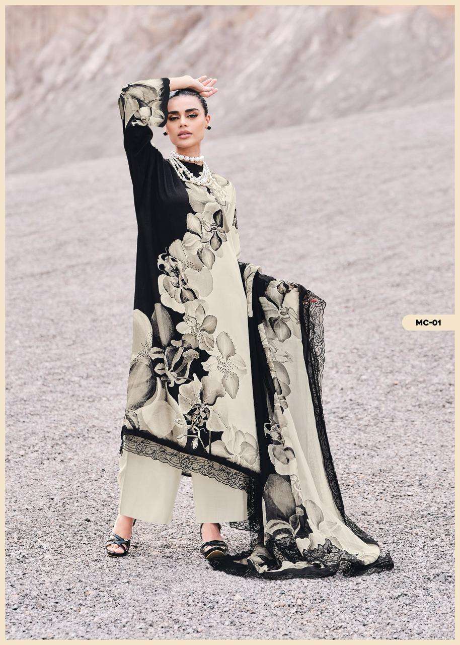 Varsha Fashion Monochrome Muslin Digital Printed Dress Material - Amrah Wholesale