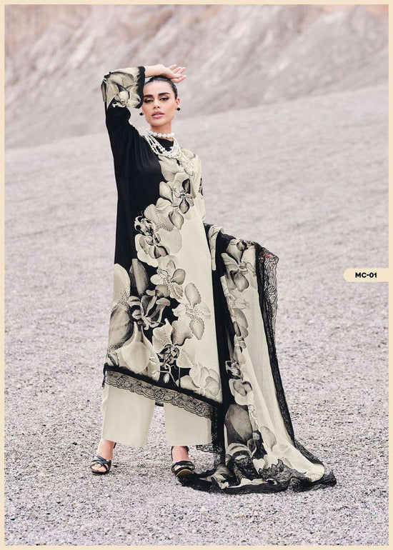 Varsha Fashion Monochrome Muslin Digital Printed Dress Material - Amrah Wholesale