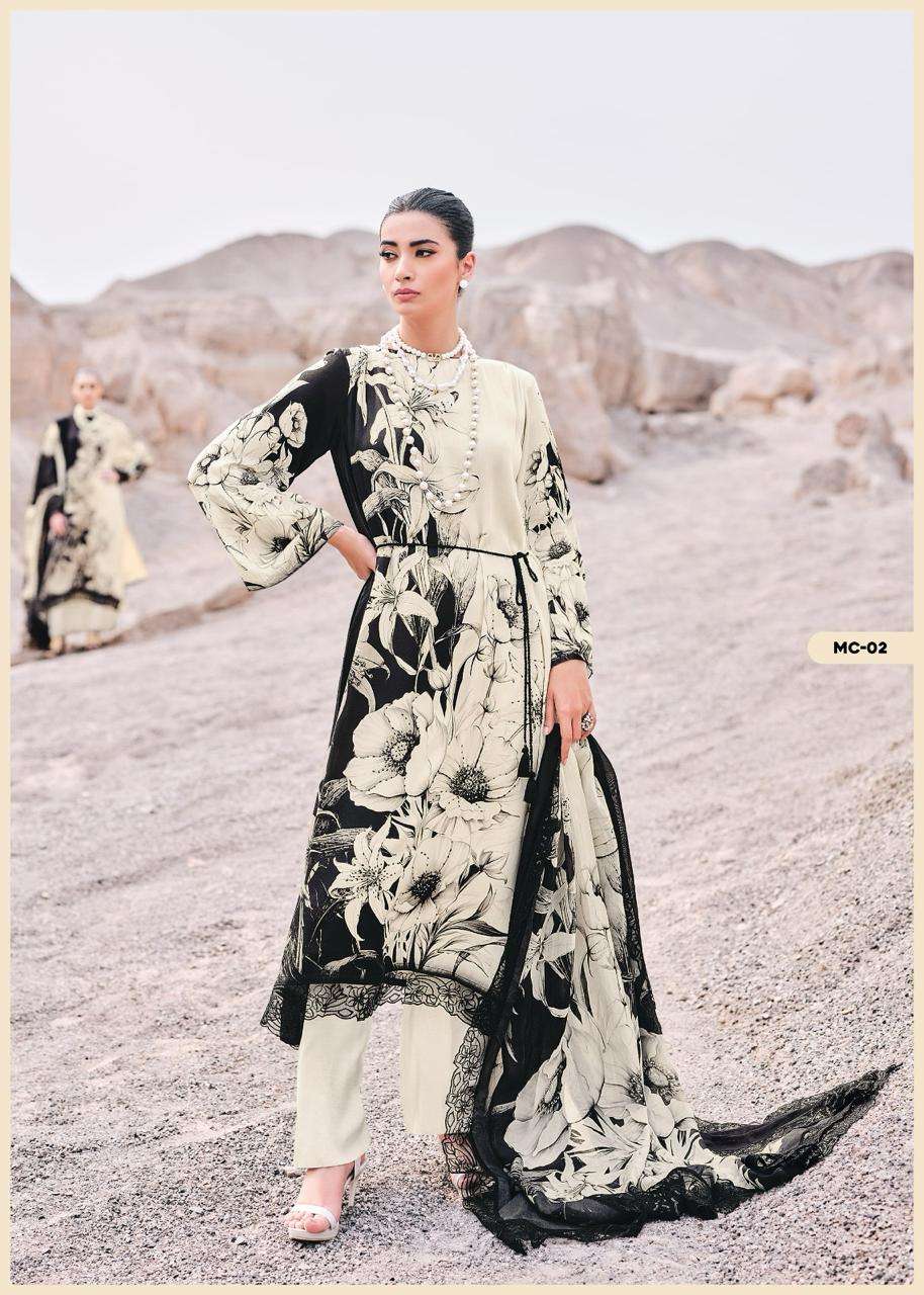 Varsha Fashion Monochrome Muslin Digital Printed Dress Material - Amrah Wholesale