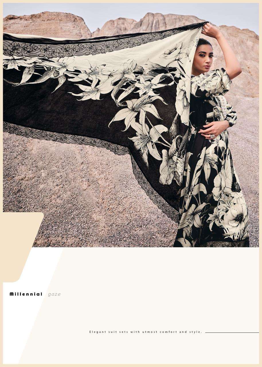 Varsha Fashion Monochrome Muslin Digital Printed Dress Material - Amrah Wholesale