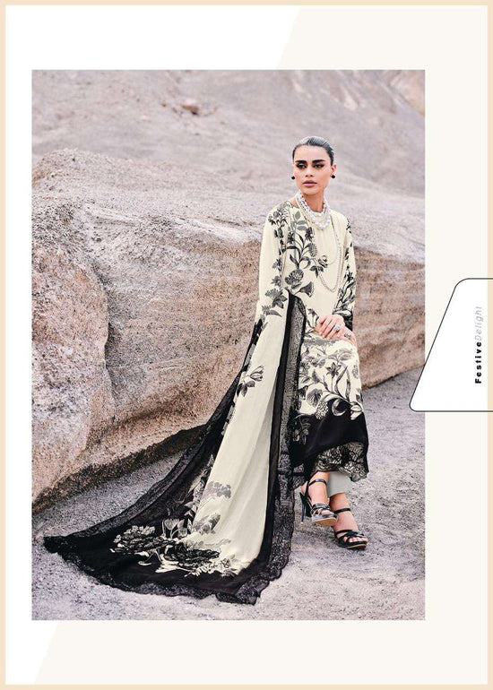Varsha Fashion Monochrome Muslin Digital Printed Dress Material - Amrah Wholesale