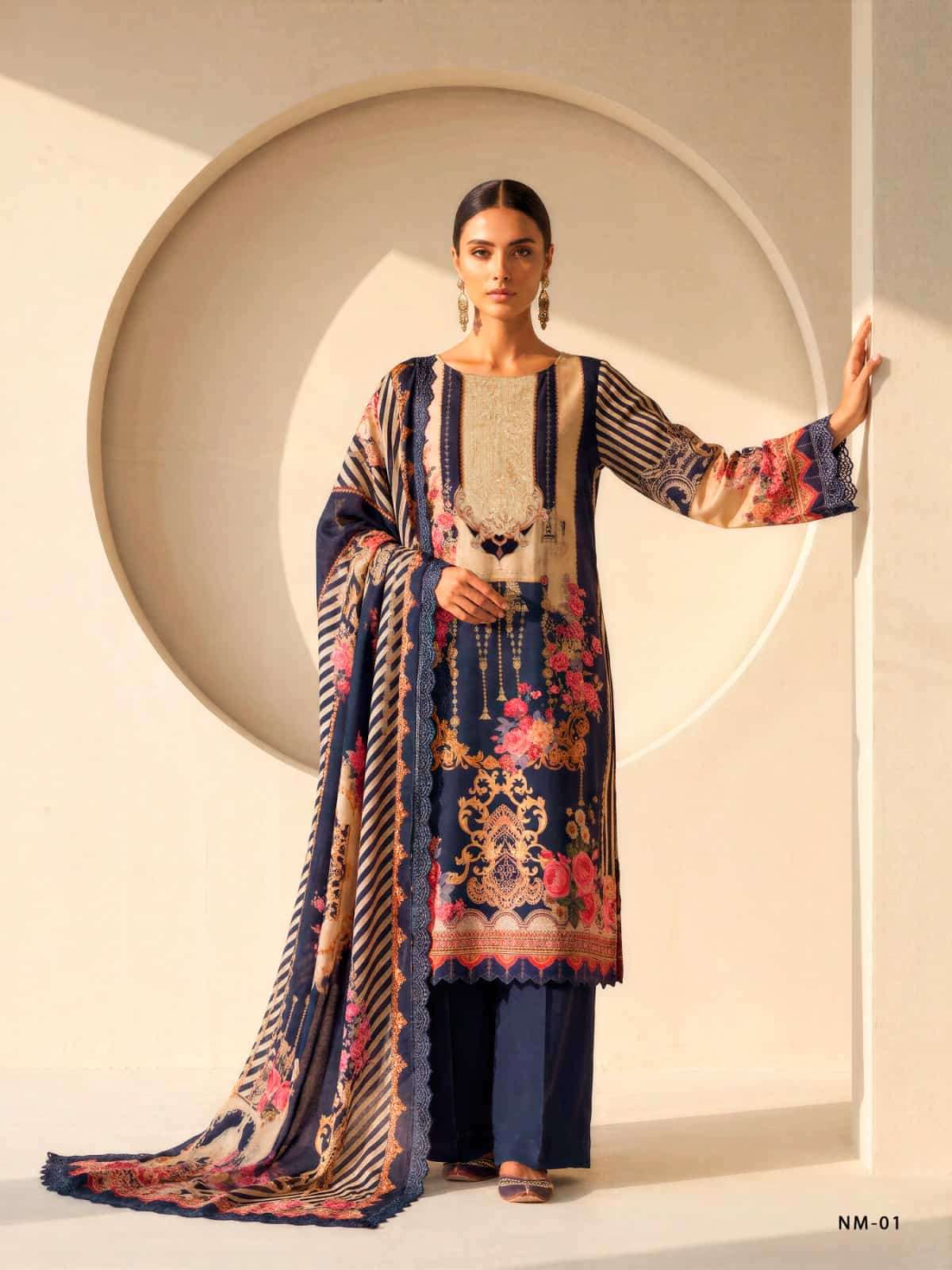 Varsha Fashion Noor E Mohabbat Chapter 3 Digital Printed Muslin Fancy Dress Material