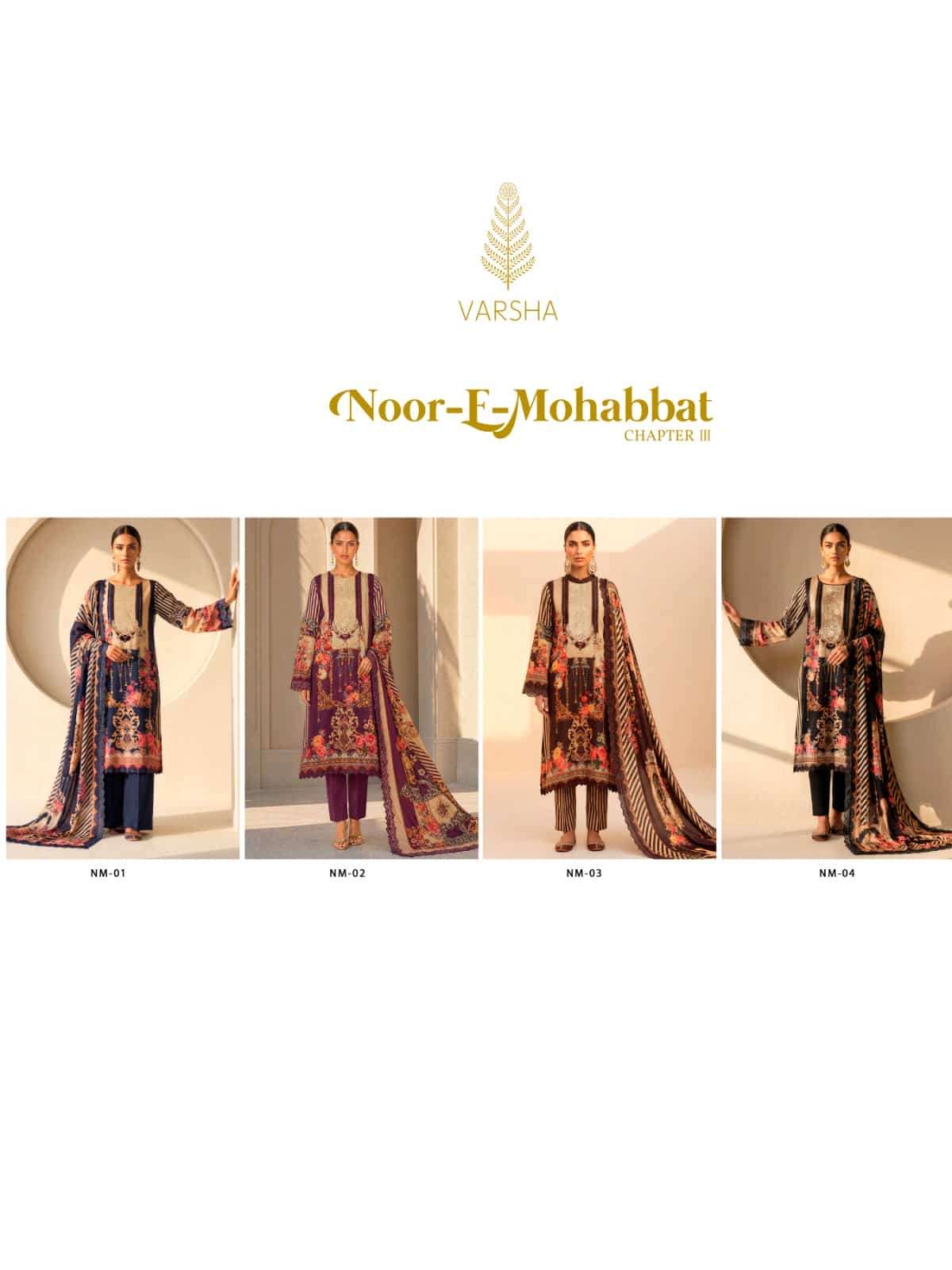 Varsha Fashion Noor E Mohabbat Chapter 3 Digital Printed Muslin Fancy Dress Material