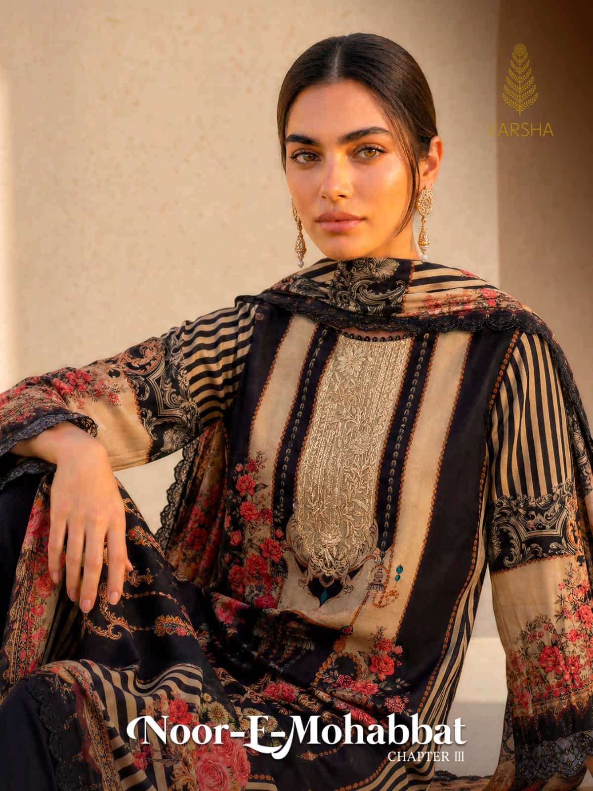 Varsha Fashion Noor E Mohabbat Chapter 3 Digital Printed Muslin Fancy Dress Material