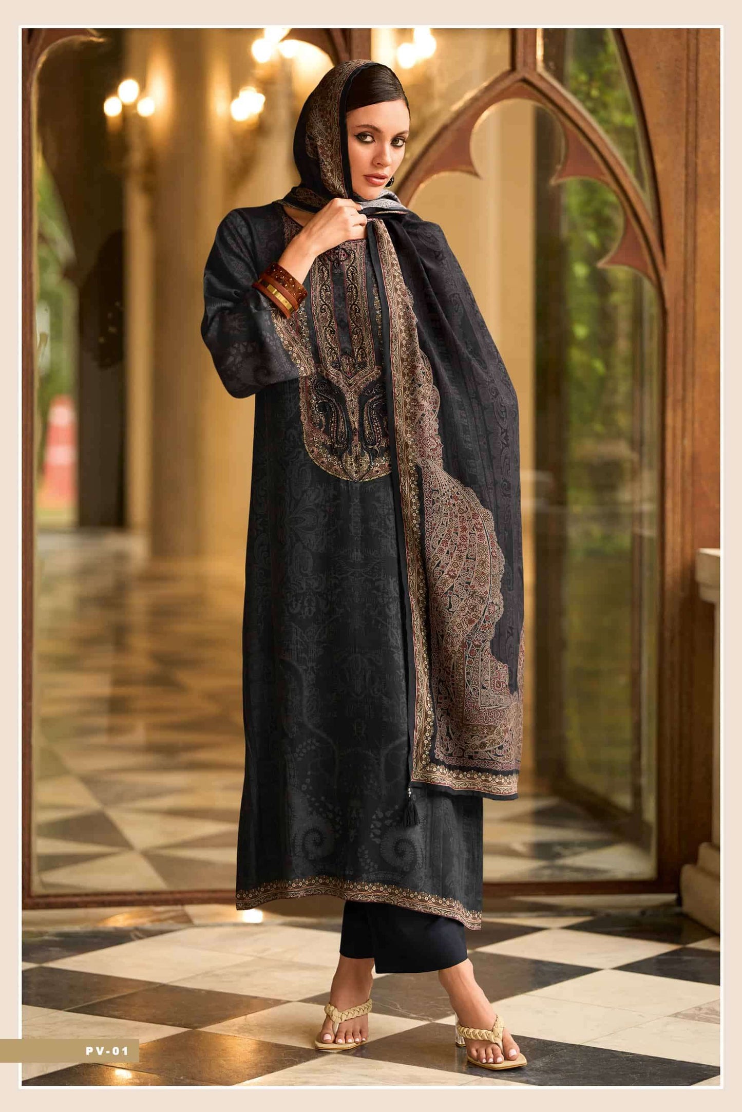 Varsha Fashion Paisley Veil