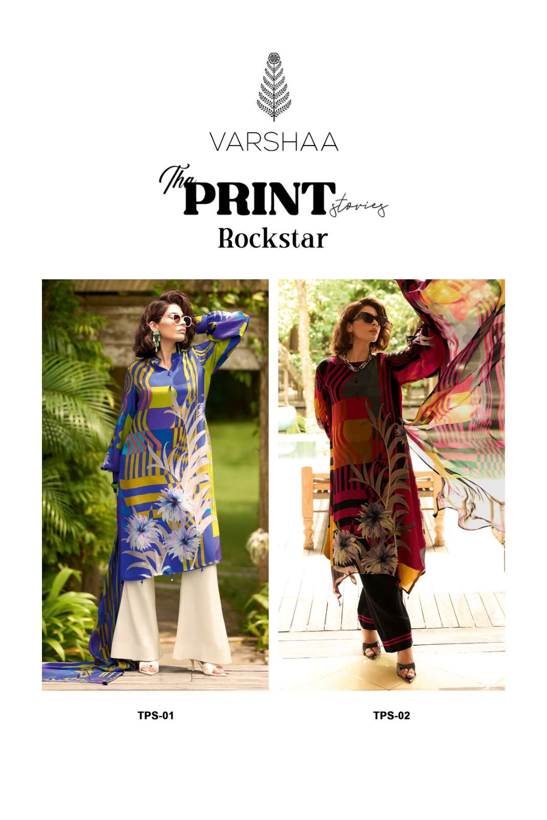 Varsha The Print Stories Rockstar Silk Dress Material - Amrah Wholesale