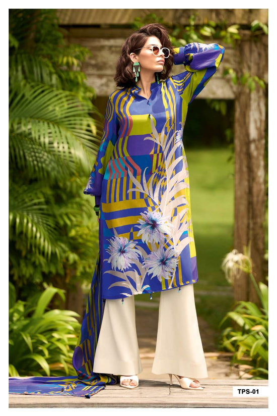 Varsha The Print Stories Rockstar Silk Dress Material - Amrah Wholesale
