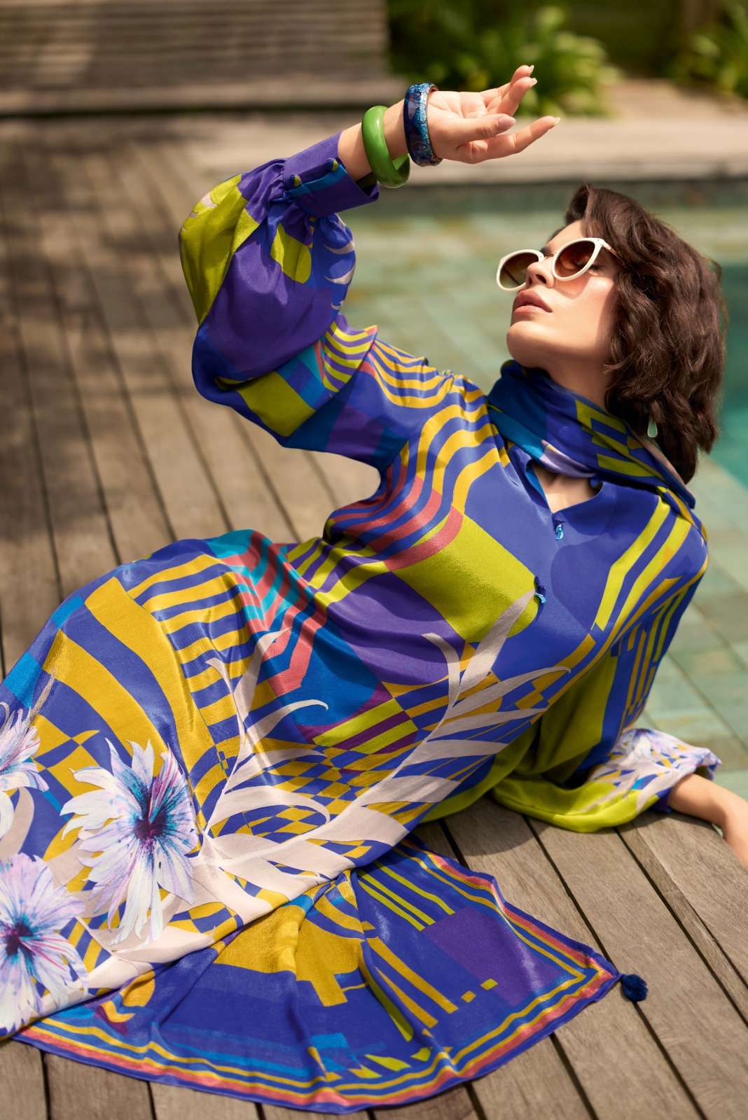 Varsha The Print Stories Rockstar Silk Dress Material - Amrah Wholesale