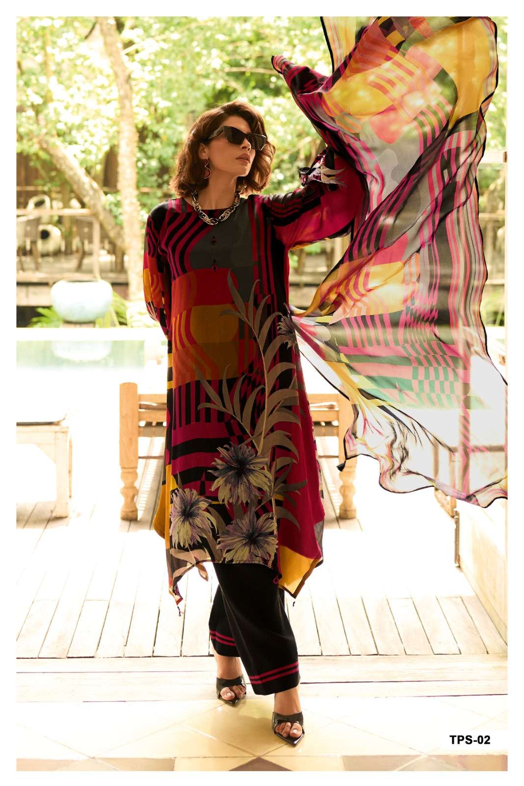 Varsha The Print Stories Rockstar Silk Dress Material - Amrah Wholesale