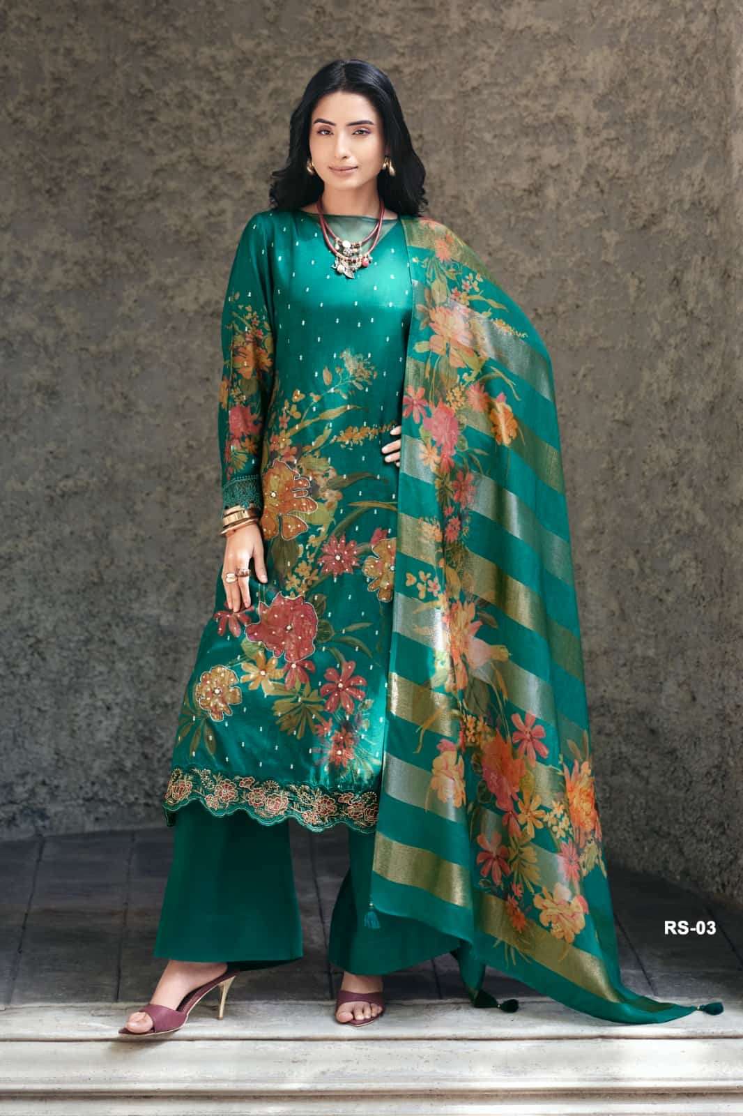 Varsha Rasa Premium Viscose Woven Unstitched Dress Material - Amrah Wholesale
