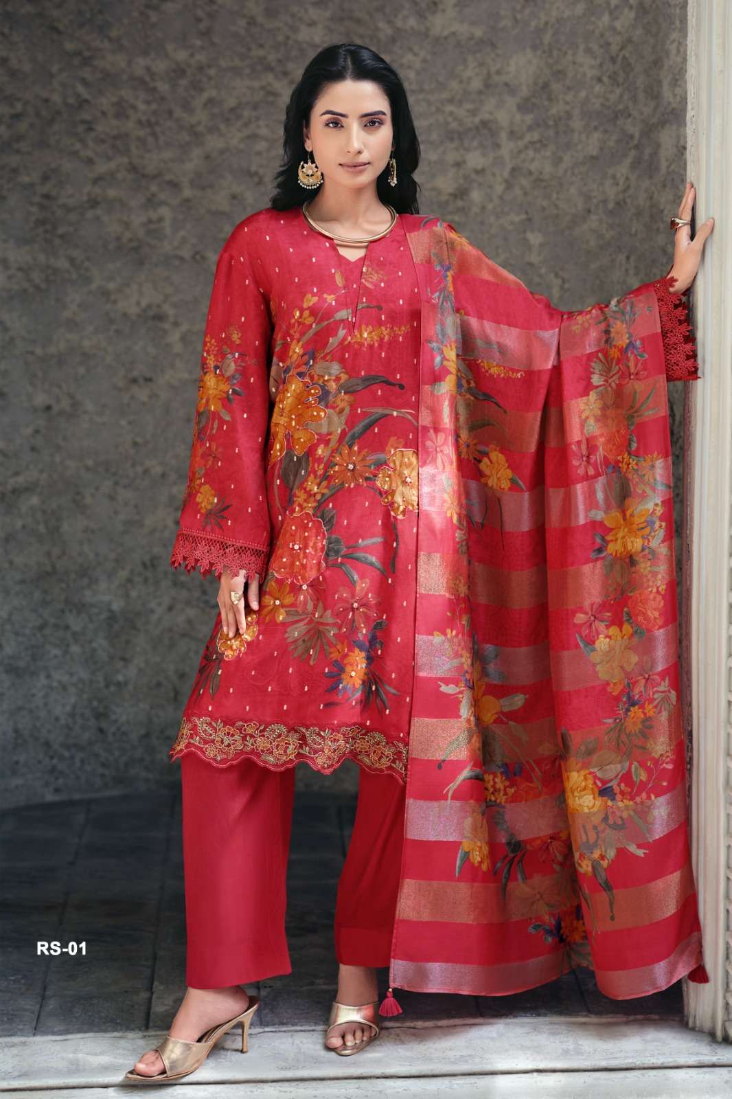 Varsha Rasa Premium Viscose Woven Unstitched Dress Material - Amrah Wholesale