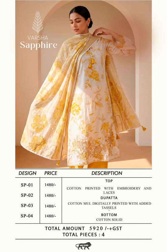 Varsha Fashion Sapphire Cotton Dress Material