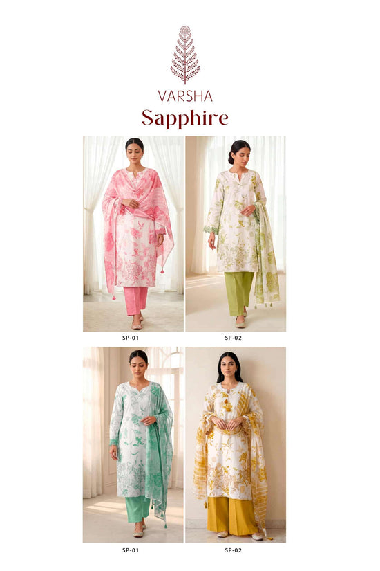 Varsha Fashion Sapphire Cotton Dress Material