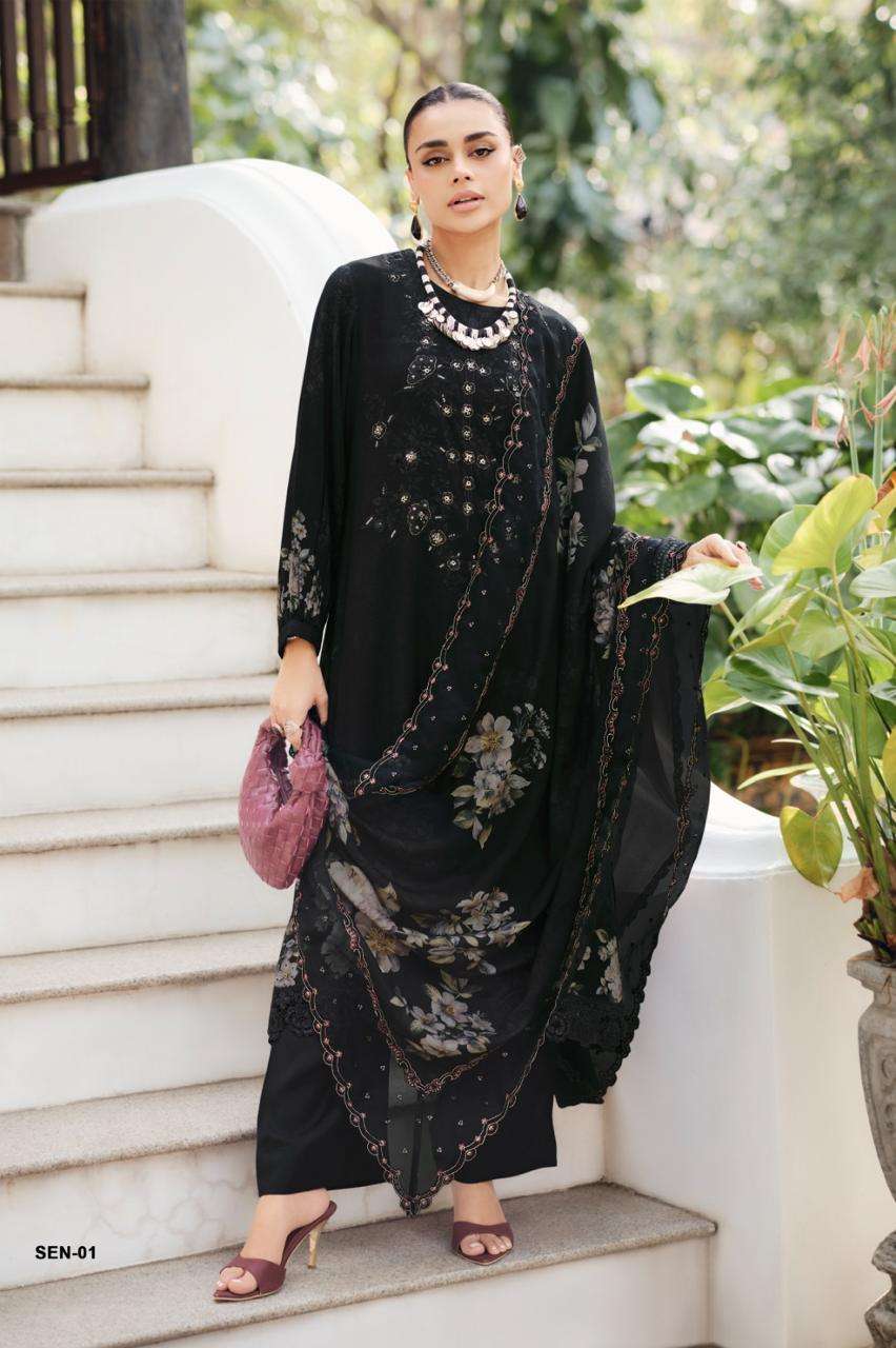 Varsha Fashion Shaah E Noor Muslin Digital Printed Dress Material - Amrah Wholesale