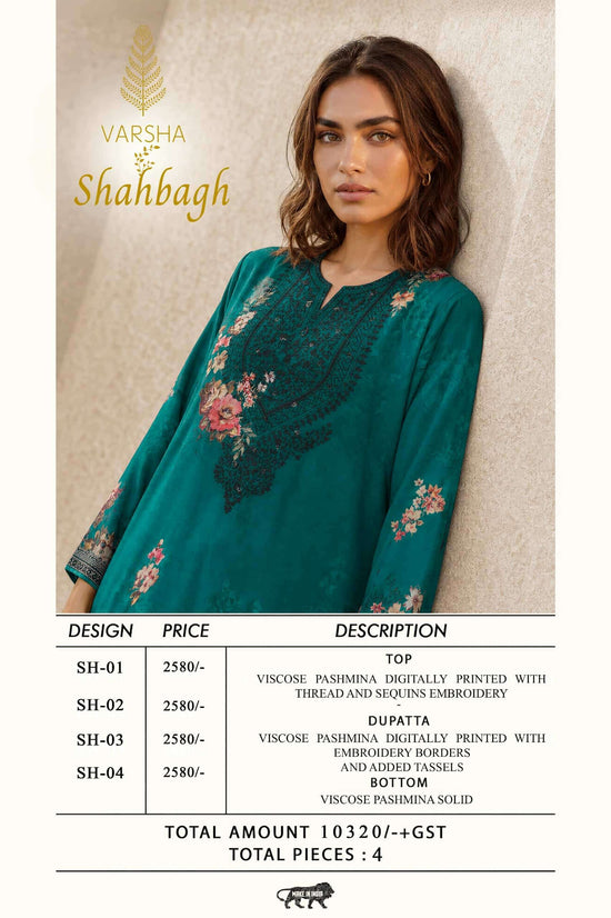 Varsha Fashion Shahbagh Viscose Pashmina Fancy Salwar Kameez