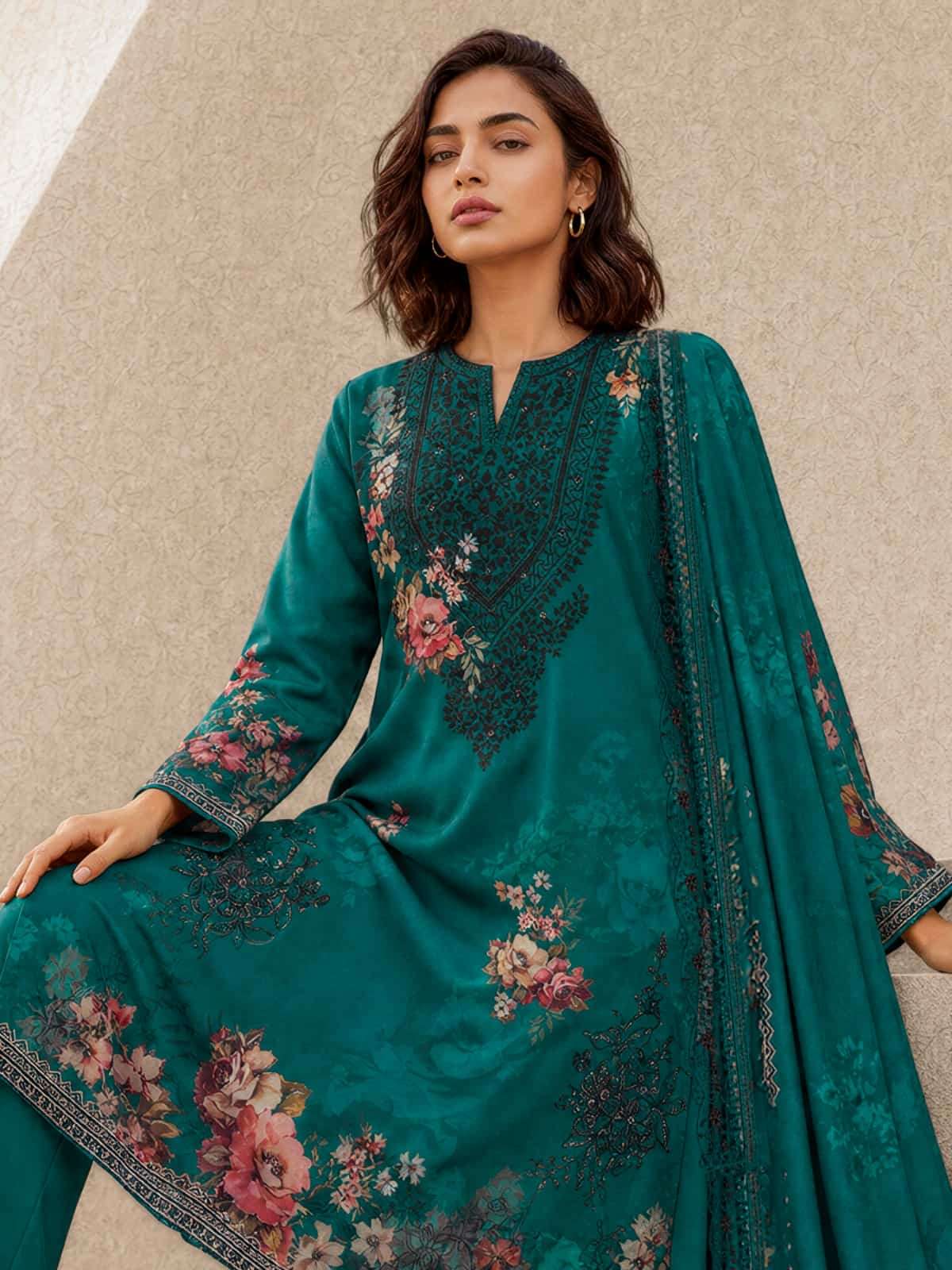 Varsha Fashion Shahbagh Viscose Pashmina Fancy Salwar Kameez