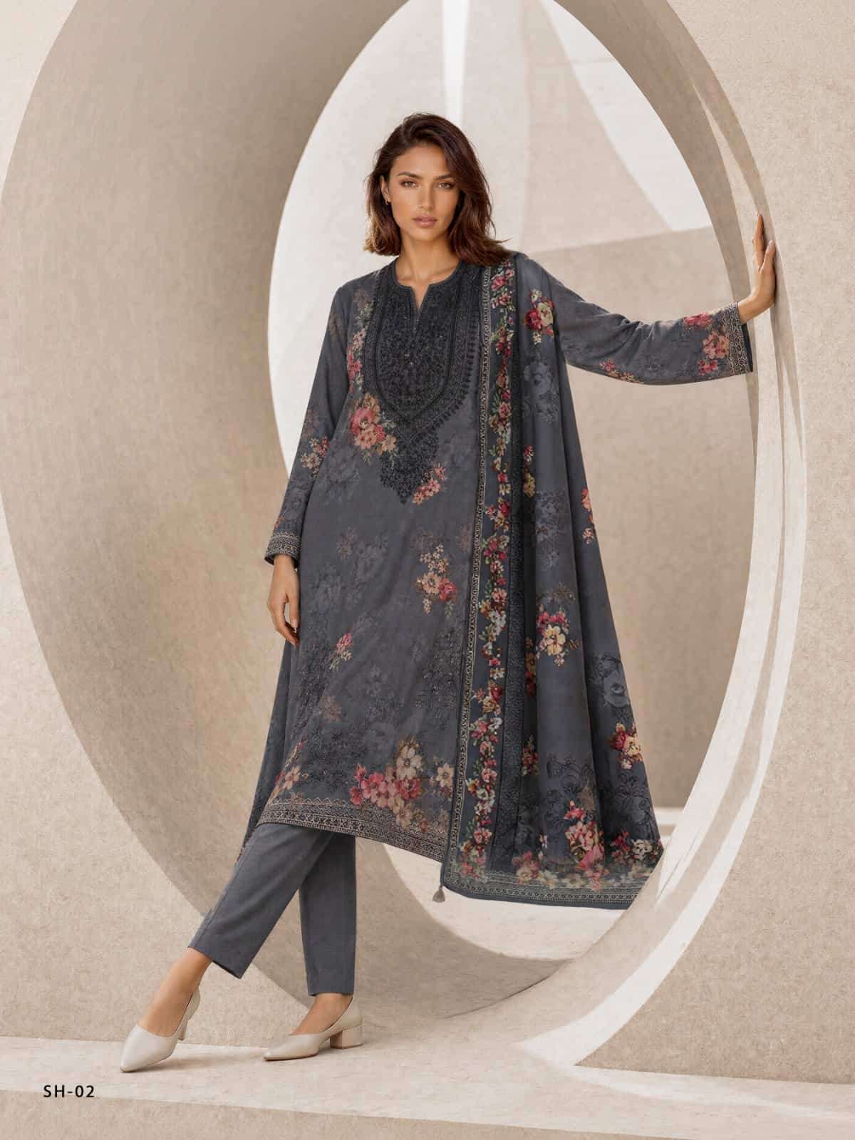 Varsha Fashion Shahbagh Viscose Pashmina Fancy Salwar Kameez
