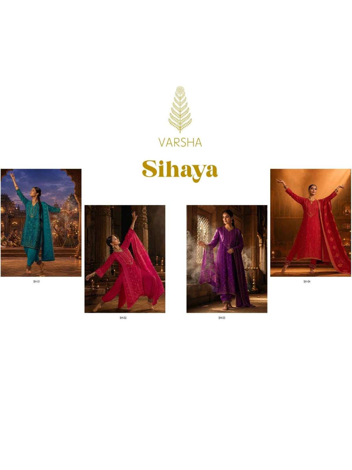 Varsha Sihaya Russian Silk Dress Material - Amrah Wholesale