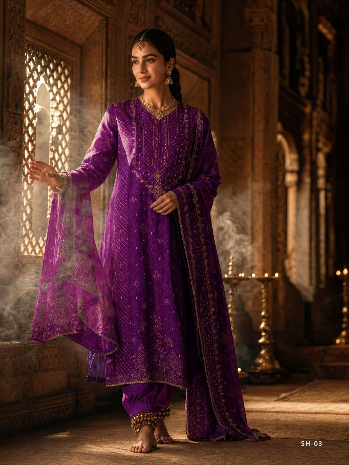 Varsha Sihaya Russian Silk Dress Material - Amrah Wholesale