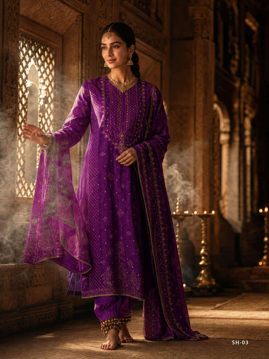 Varsha Sihaya Russian Silk Dress Material - Amrah Wholesale