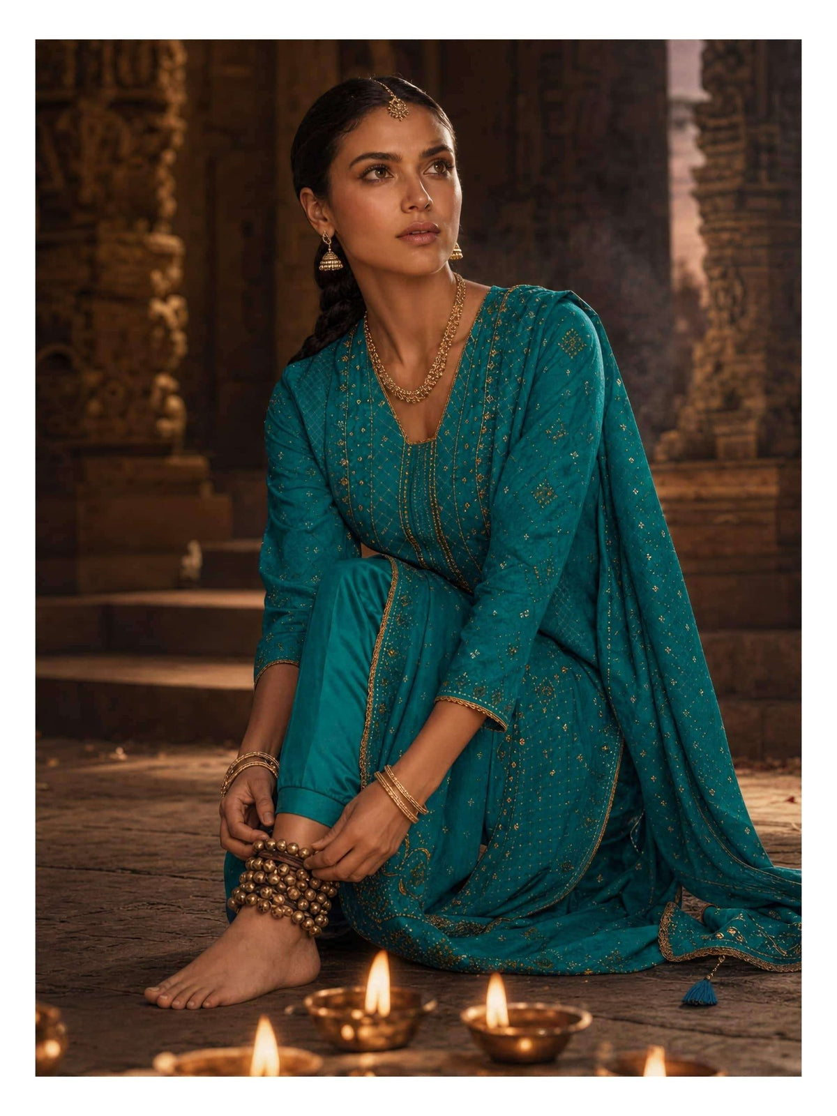 Varsha Sihaya Russian Silk Dress Material - Amrah Wholesale
