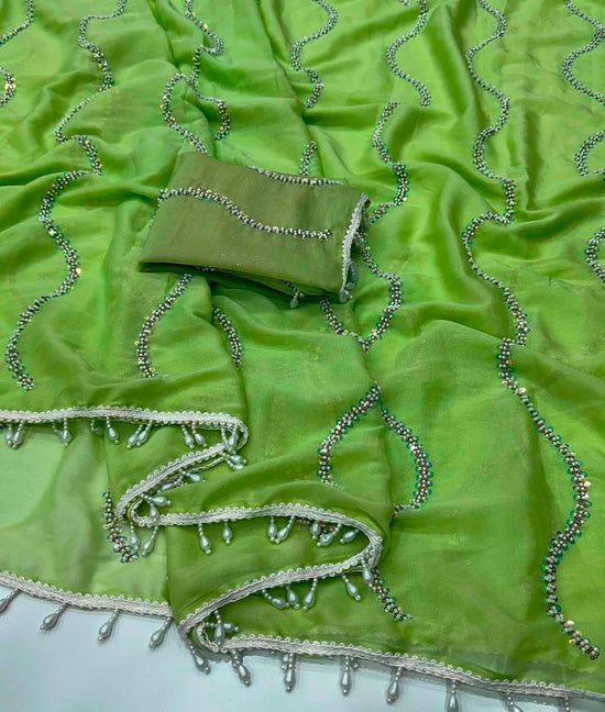 Vast 2 Star Georgette Beads Work Saree Set