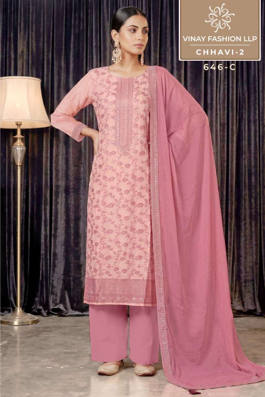 Vinay Fashion Chhavi Vol 2 Muslin Dress Material - Amrah Wholesale
