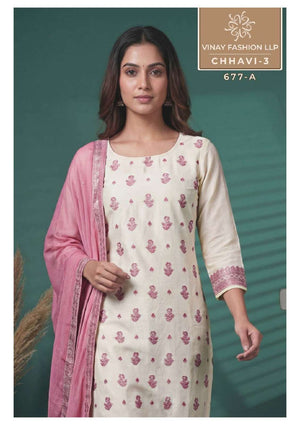 Vinay Fashion Chhavi Vol 3 Viscose Muslin Dress Material