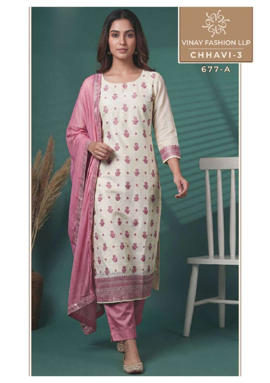 Vinay Fashion Chhavi Vol 3 Viscose Muslin Dress Material