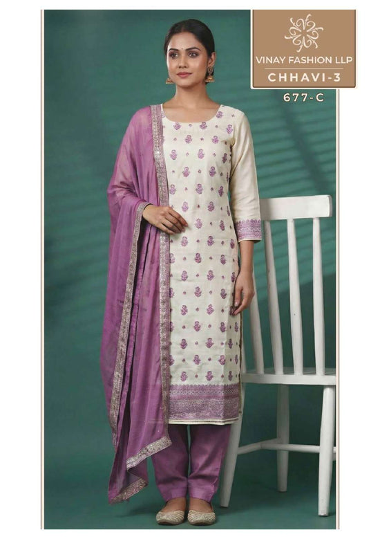 Vinay Fashion Chhavi Vol 3 Viscose Muslin Dress Material