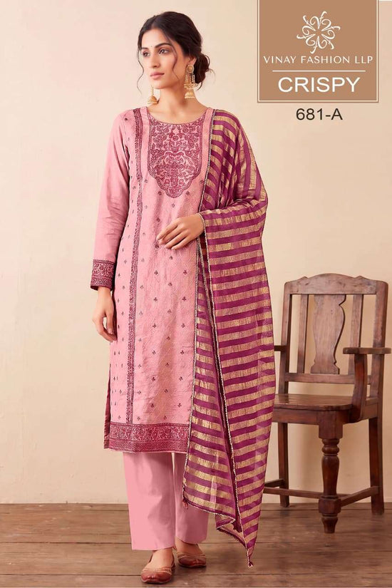 Vinay Fashion Crispy Viscose Shimmer Designer Dress Material - Amrah Wholesale